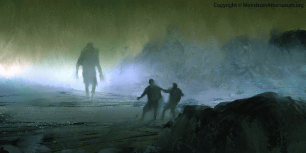 Representación de un encuentro con el Hombre Gris